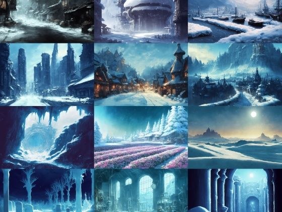 【雪の世界、雪国系背景】著作権フリーの高解像度画像（100枚） メイン画像