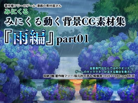 Minikuru moving background CG material collection &quot;Rain edition&quot; part01