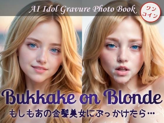 Bukkake on Blonde もしもあの金髪美女にぶっかけたら… メイン画像