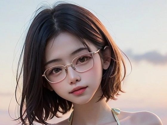 glasses beautiful girl collection メイン画像