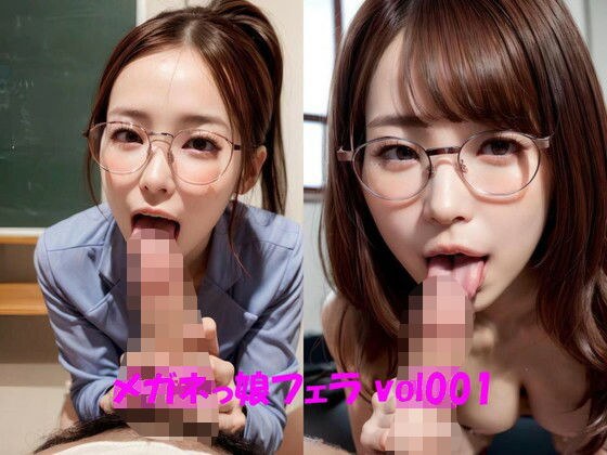 Girl with glasses blowjob vol001 メイン画像