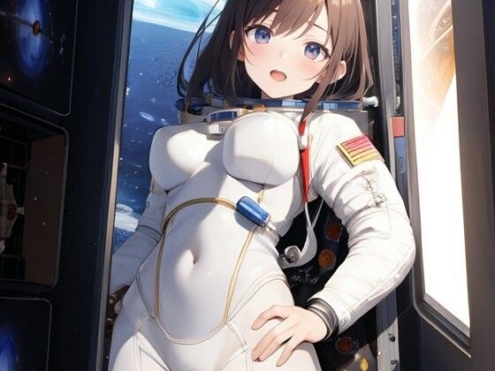 Beautiful girl in space suit