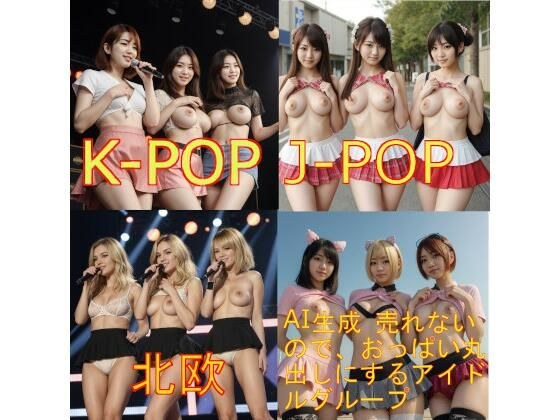 [AI generated] Idol group that exposes their breasts because they don&apos;t sell