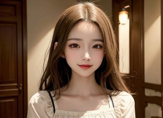 AI女友～模特写真集《穿白衬衫的女士》 メイン画像