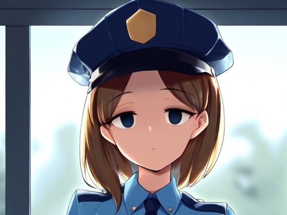 婦警の女の子が催●にかかってスカートをたくし上げている画像