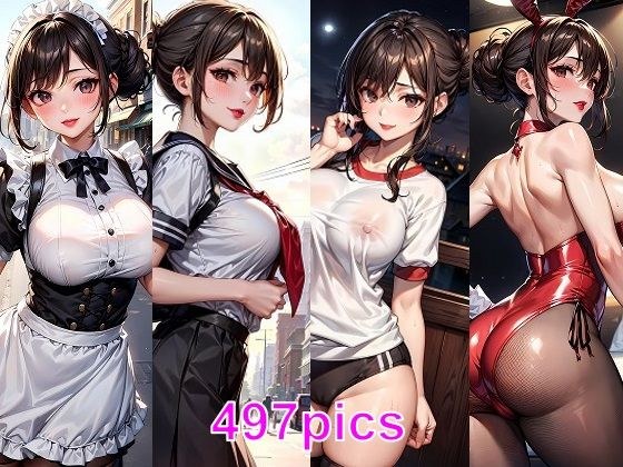 A CG collection of a mommy housewife (celebrity) asking for a cosplay and uniform date.