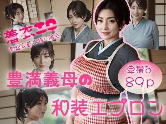 [Clothed erotic erect nipples and sometimes pubic hair] Plump mother-in-law's Japanese apron [obscene 89p] メイン画像