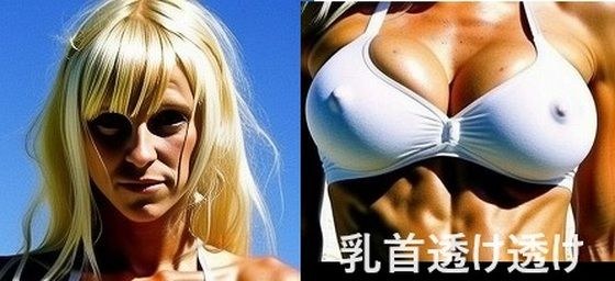 [挑逗乳头系列1] 美丽的金发女人穿着胸罩，让她的乳头脱颖而出（60张） メイン画像