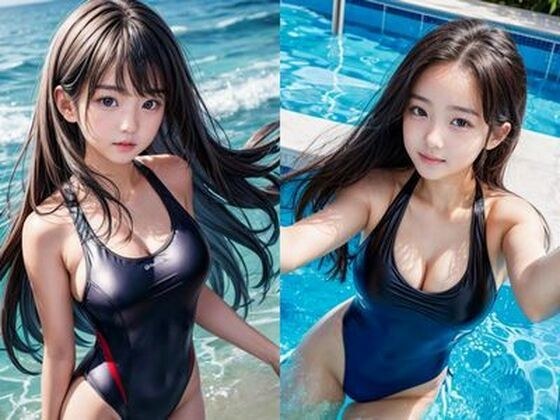 [Free] [Free] Black hair/long hair/moderate breast size/competitive &amp; school swimsuit/cleavage emphasis &quot;real/live-action&quot; photo book