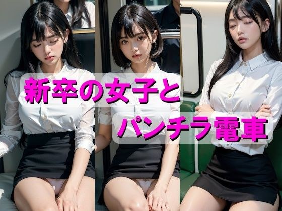 新卒の女子とパンチラ電車