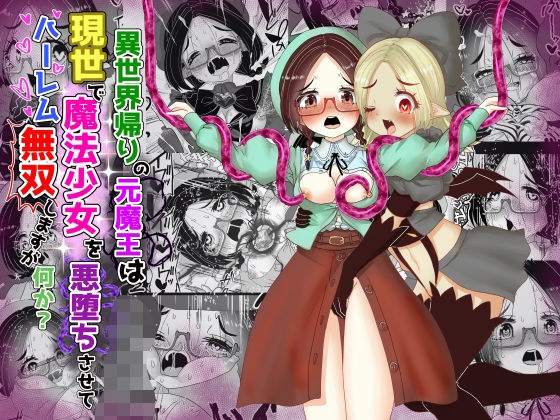 A former demon lord who returns to another world makes a magical girl fall into evil in this world and creates a harem without rivals, but what? [Evil Fallen Magical Girl Wakase/Best Friend with Glass メイン画像