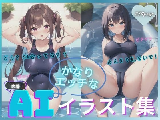 Pretty naughty AI illustration collection (swimsuit)