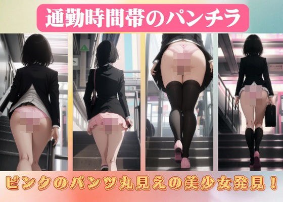 通勤時間帯のパンチラ〜ピンクのパンツ丸見えの美少女発見！ メイン画像