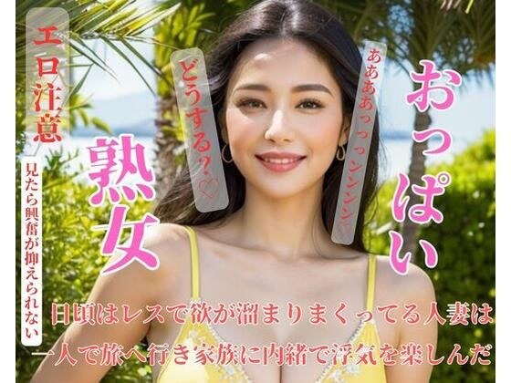 日頃はレスで欲が溜まりまくってる人妻は一人で旅へ行き家族に内緒で浮気を楽しんだ