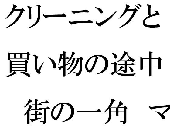 クリーニングと買い物の途中 街の一角 マンション軒先での出会い