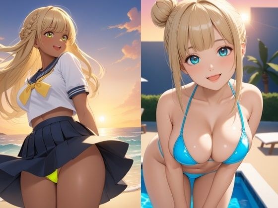 【無料】夏のえっちな思い出〜制服女子のパンチラ、ネオンカラービキニ〜 メイン画像