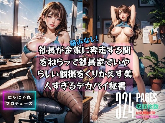 A beautiful and big-boobed secretary who keeps taking naughty private shots in the president's office while the president is busy making money. メイン画像