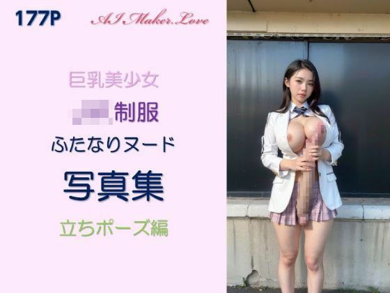 巨乳美少女 JK制服 ふたなりヌード写真集 立ちポーズ編