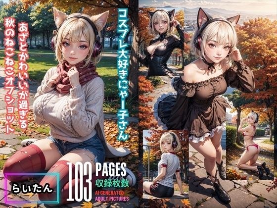 Nyako, who loves cosplay, has an off-shot of her super cute autumn cat.