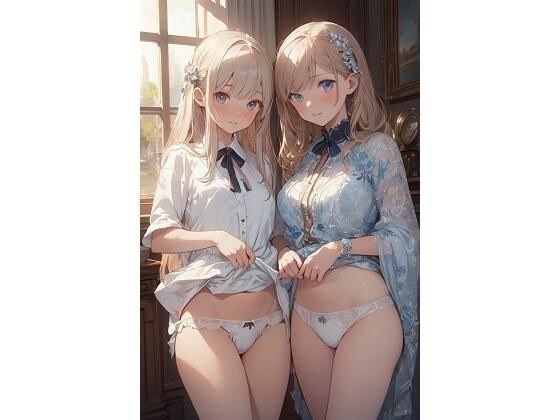 [Copyright free] Panty shot beautiful girl AI illustration collection メイン画像