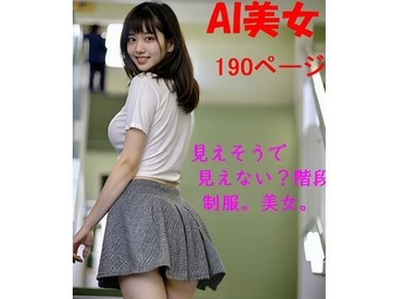 AI It seems like you can see it, but you can&apos;t? Stairs uniform. Beautiful woman. 190 pages