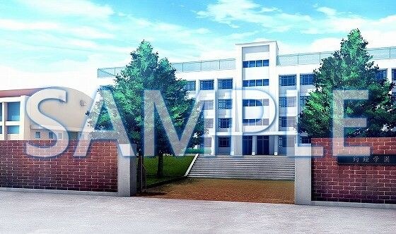 [Background material] School exterior (6052_bg01) [With time difference] メイン画像