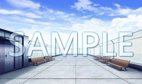 [Background material] School rooftop (6052_bg06) [With time difference]