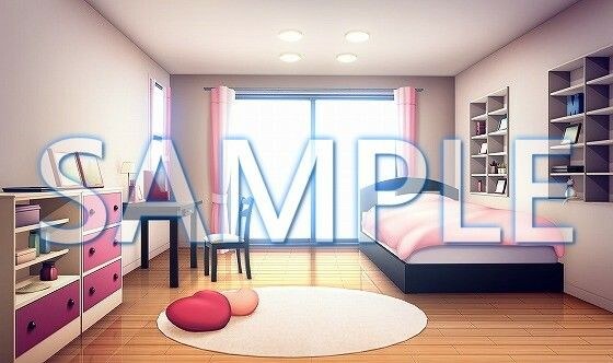 [Background material] Girl&apos;s room (6069_bg14) [With time difference]