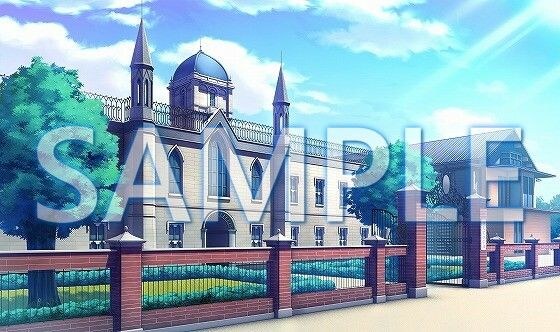 [Background material] School exterior (6168_bg01) [With time difference]