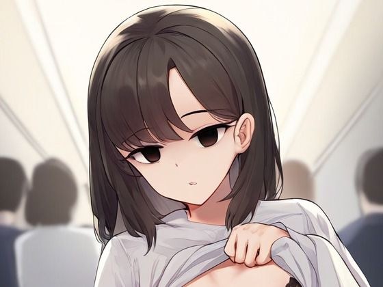 黒タイツの女の子が催●にかかってスカートをたくし上げている画像