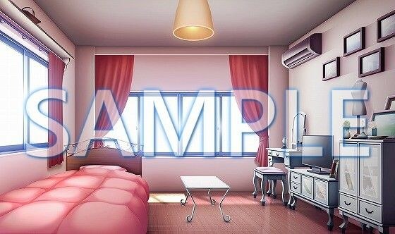 [Background material] Girl&apos;s room (6175_bg08) [With time difference]