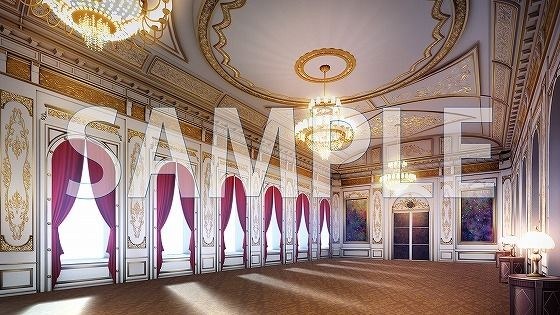 [Background material] Noble residence banquet room (7004_bg14) [with time difference]