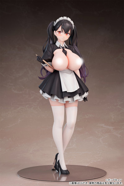 Pop Kyun Illustration &quot;High Hourly Maid Cafe Clerk&quot; Undressing ver. 1/6 Scale Painted Finished Figure
