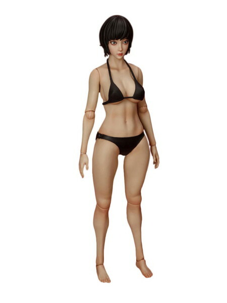 Jointed Female Doll Basic Set Black Hair/Light Wheat Skin メイン画像