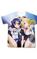 ラブライブ！ 海未＆絵里 フルグラフィックTシャツ WHITE-XL メイン画像